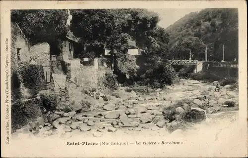 Ak Saint Pierre Martinique, La riviere Roxelane