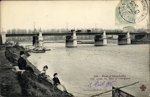 Ak Alfortville Val de Marne, Vue prise du Port a l'Anglais