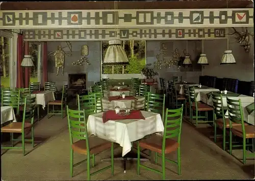 Ak Feucht im Nürnberger Land, Autobahn Raststätte Nürnberg Feucht, Innenansicht