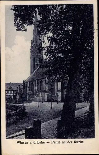 Ak Winsen an der Luhe, Partie an der Kirche