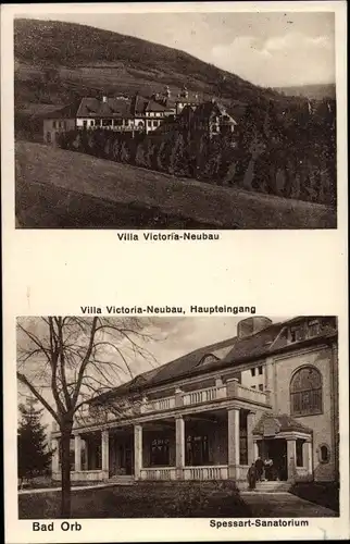 Ak Bad Orb in Hessen, Villa Victoria Neubau, Spessart Sanatorium