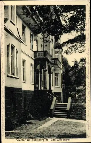 Ak Bad Wildungen in Nordhessen, Sanatorium Ebersberg, Treppenaufgang