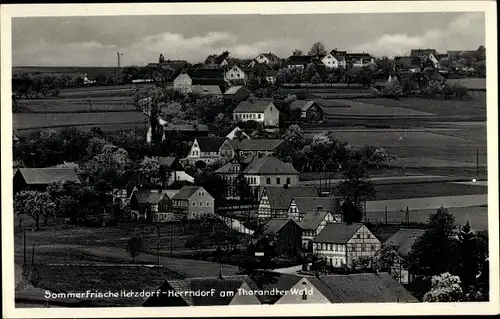 Ak Herrndorf Hetzdorf Halsbrücke Mittelsachsen, Blick auf den Ort am Tharandter Wald