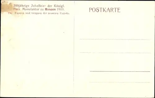 Ak Meißen in Sachsen, 200 jahrfeier der königl. Porzellanmanufaktur 1910, historische Kleidung