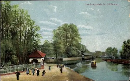 Ak Lübbenau im Spreewald, Landungsplatz
