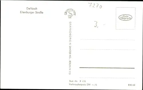 Ak Delitzsch in Sachsen, Eilenburger Straße