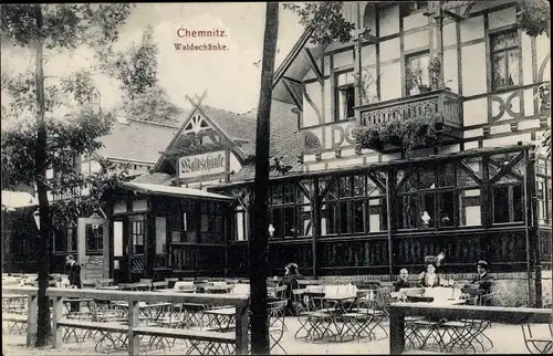 Ak Chemnitz Sachsen, Gasthaus Waldschänke