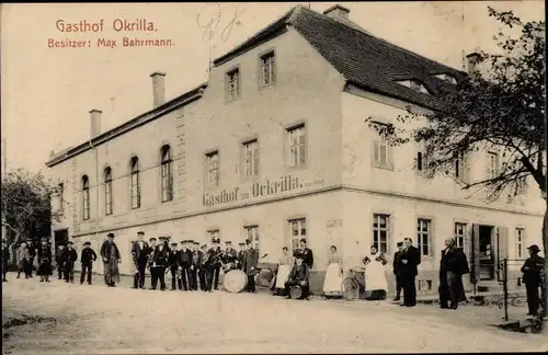 Ak Ottendorf Okrilla Sachsen, Gasthof zu Ockrilla, Inh. Max Bahrmann