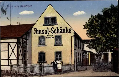 Ak Kynitzsch Bischofswerda, Amselschänke, Inh. Heinrich Ehlers