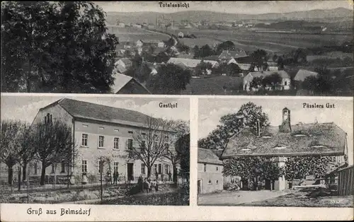 Ak Belmsdorf Bischofswerda in Sachsen, Gasthof, Pässlers Gut, Gesamtansicht