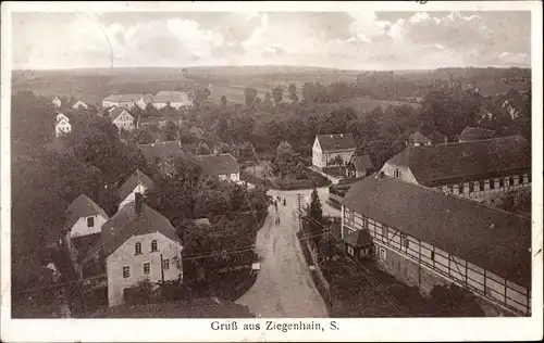 Ak Ziegenhain Nossen in Sachsen, Teilansicht aus der Vogelschau