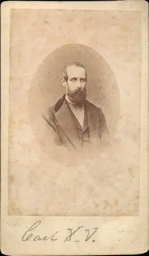 CdV König Karl XV. von Schweden und Norwegen, Portrait
