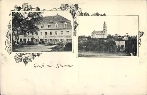 Ak Staucha Stauchitz Sachsen, Kirche, Handlung