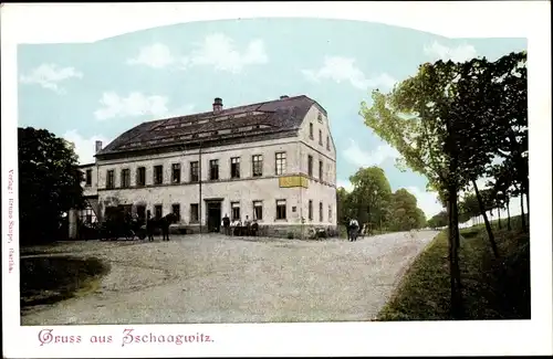 Ak Zschaagwitz Seelitz in Mittelsachsen, Gasthof