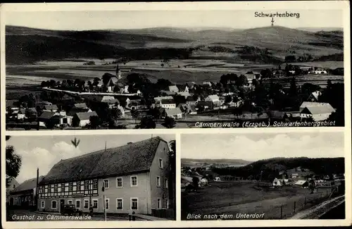 Ak Kämmerswalde Cämmerswalde Neuhausen im Erzgebirge, Schwartenberg, Unterdorf, Gasthof