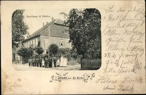 Ak Groß Berkel Aerzen im Weserbergland, Gasthaus W. Cordes