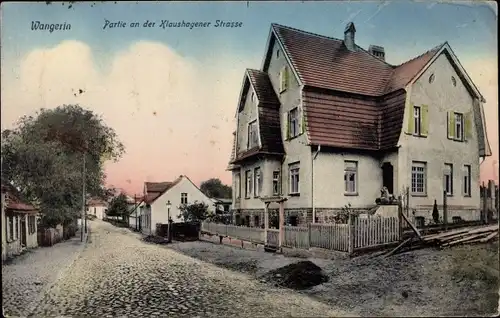 Ak Węgorzyn Wangerin Pommern, Klaushagener Straße