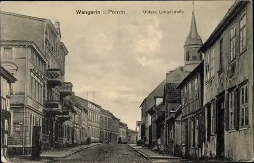 Ak Węgorzyn Wangerin Pommern, Untere Lange Straße
