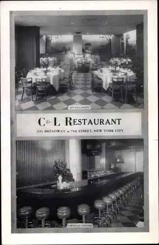 Ak New York City USA, C & L Restaurant, Broadway at 75th Street