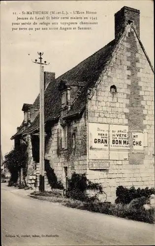 Ak Saint Mathurin Maine et Loire, L'Ecce Homo, Jeanne de Laval