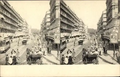 Stereo Ak Marseille Bouches du Rhône, Rue de Noailles, Kutsche
