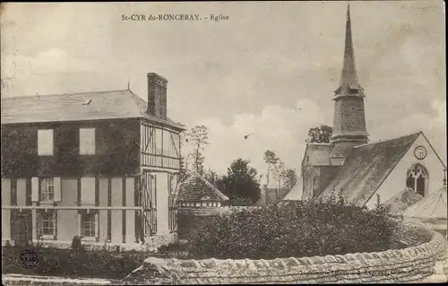 Ak Saint Cyr du Ronceray Calvados, L'Eglise