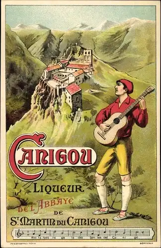 Litho Reklame, Canigou, Liqueur de l'Abbaye de St. Martin du Canigou