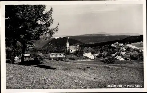 Ak Dreistetten Niederösterreich, Panorama vom Ort, Piestingtal