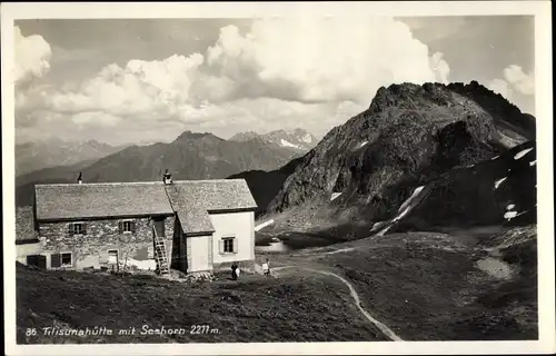 Ak Salzburg Österreich, Tilisunahütte mit Seehorn