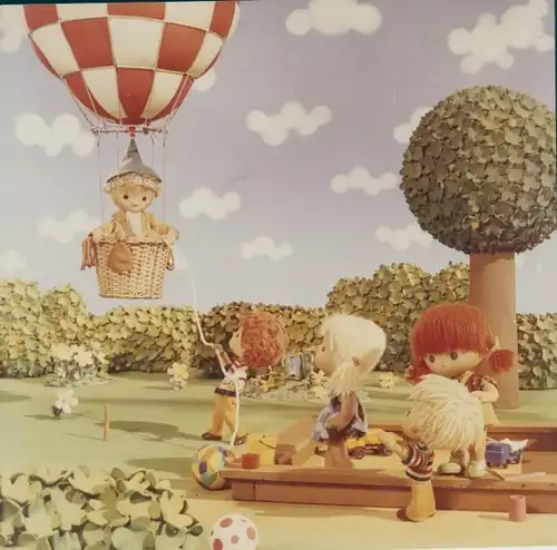 Foto Unser Sandmännchen, Sandmann, DDR Kinderfernsehen, Heißluftballon