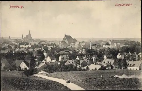 Ak Freiberg im Kreis Mittelsachsen, Totalansicht