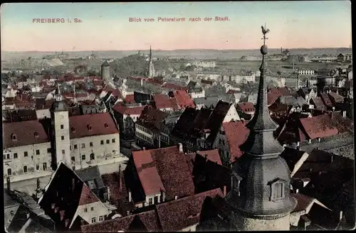 Ak Freiberg in Sachsen, Blick vom Petersturm