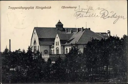 Ak Königsbrück in der Oberlausitz, Truppenübungsplatz, Offizierscasino