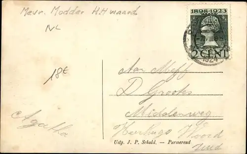 Ak Purmerend Nordholland Niederlande, Watersnood, Vooruitstraat, Hochwasser 1916