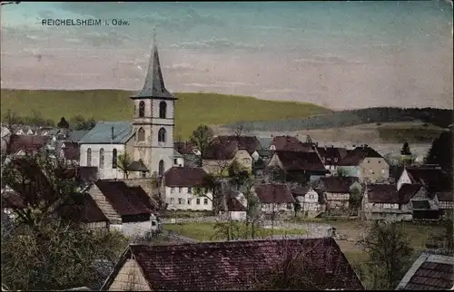 Ak Reichelsheim im Odenwald, Totalansicht der Ortschaft