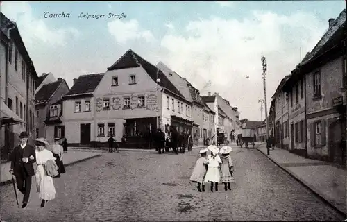 Ak Taucha in Nordsachsen, Leipziger Straße, Gasthaus