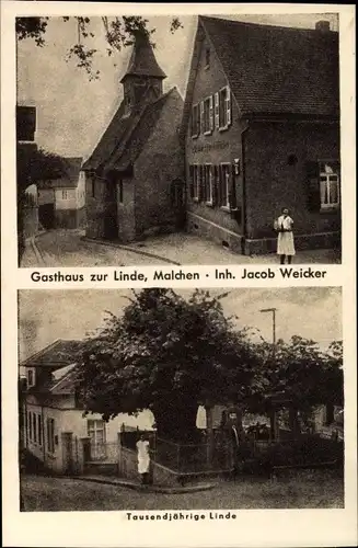 Ak Malchen Seeheim Jugenheim an der Bergstraße, Gasthaus zur Linde