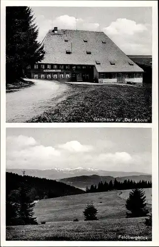 Ak Schwärzenbach Titisee Neustadt im Breisgau Hochschwarzwald, Gasthaus Der Ahorn, Feldbergblick