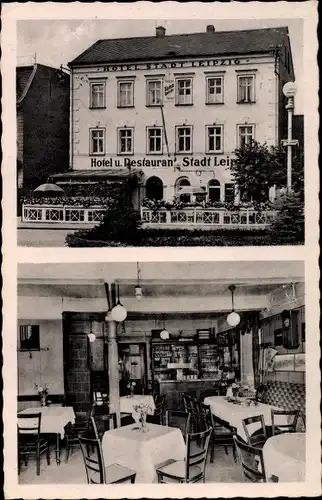 Ak Naunhof im Kreis Leipzig, Hotel Stadt Leipzig, Innenansicht