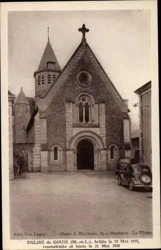 Ak Gouis Maine et Loire, Kirche
