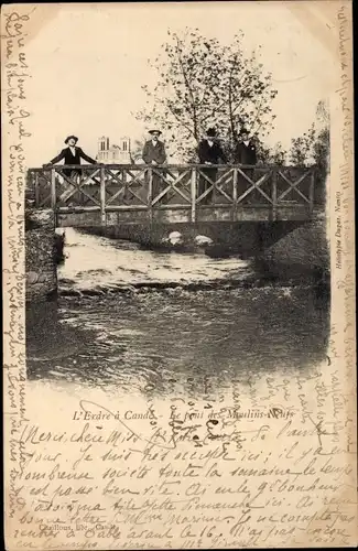 Ak Candé Maine et Loire, Partie auf der Brücke