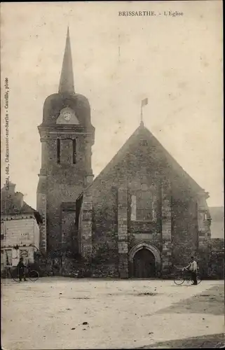 Ak Brissarthe Maine et Loire, Kirche