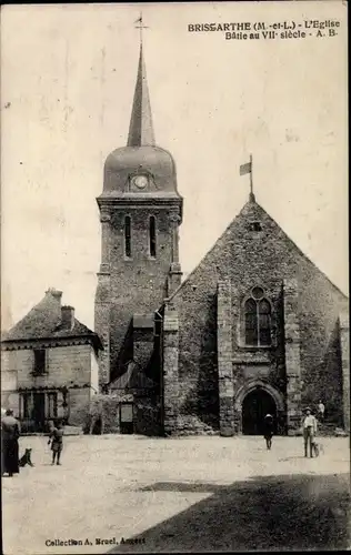 Ak Brissarthe Maine et Loire, Kirche