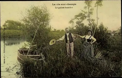 Ak La vie aux Champs, Le galant batelier