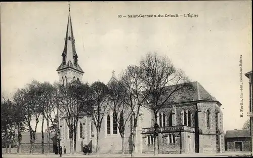Ak Saint Germain du Crioult Calvados, L'Eglise