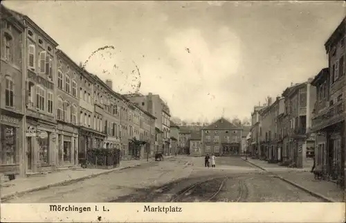 Ak Morhange Mörchingen Lothringen Moselle, Marktplatz