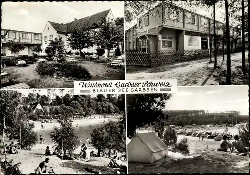 Ak Garbsen Hannover, Waldhotel Garbsener Schweiz, Camping, Strand