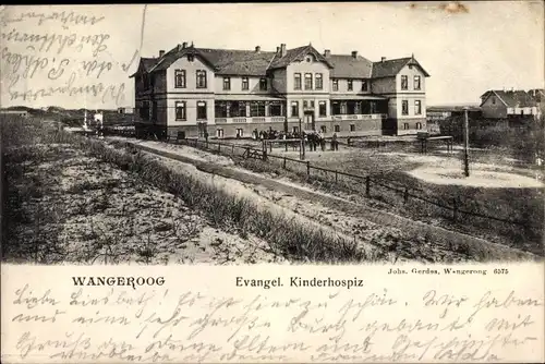 Ak Nordseebad Wangerooge in Ostfriesland, Evang. Kinderhospiz