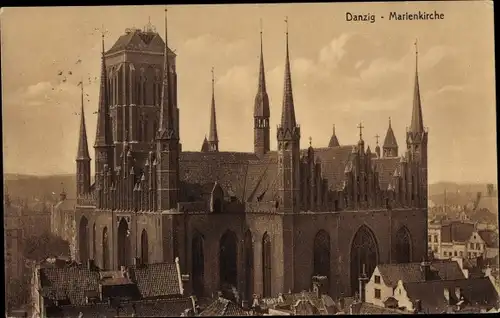 Ak Gdańsk Danzig, Marienkirche