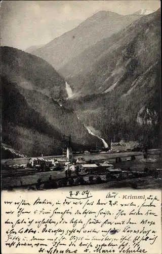 Ak Krimml in Salzburg, Panorama